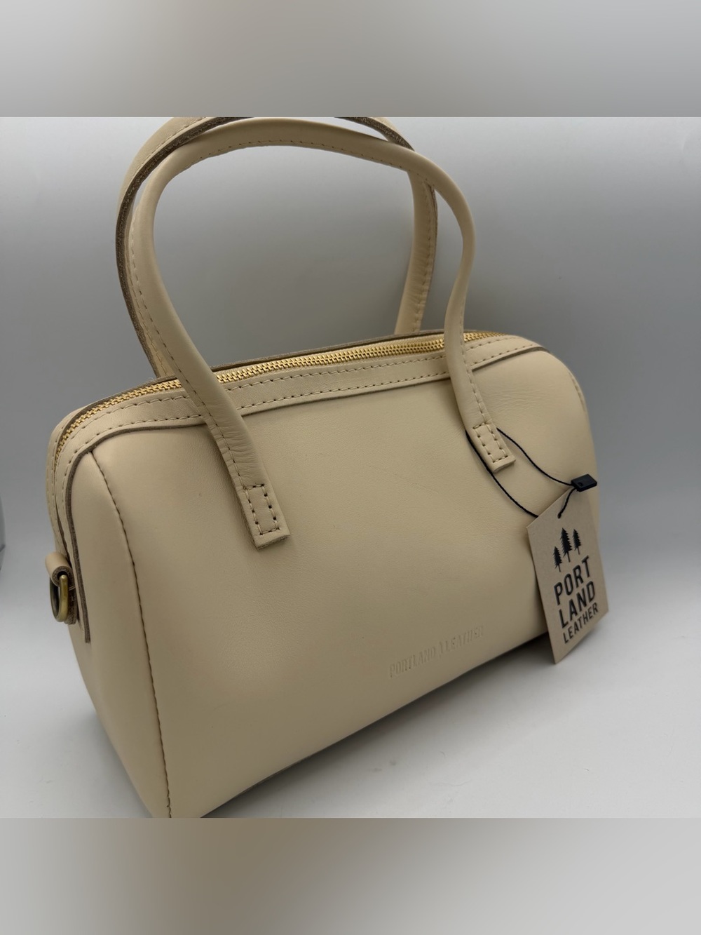 Portland Leather Goods Sloan Doctor Bag Bone Large NEW - Picture 2 of 10